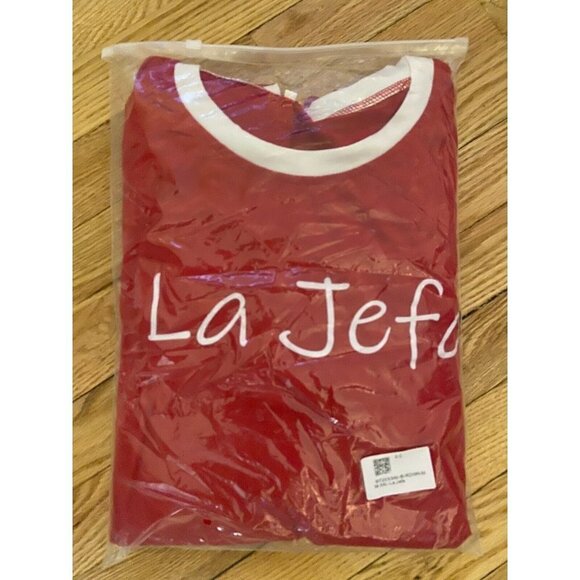 Women Long Sleeve Elastic Waist Christmas Pajamas Set "La Jefa" - Picture 3 of 15